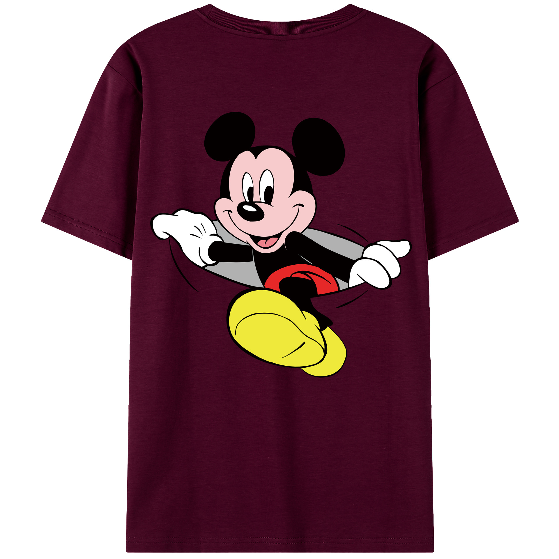 （画像用） ミッキーマウス Mickey Mouse レディース半袖Tシャツ(バックプリント)